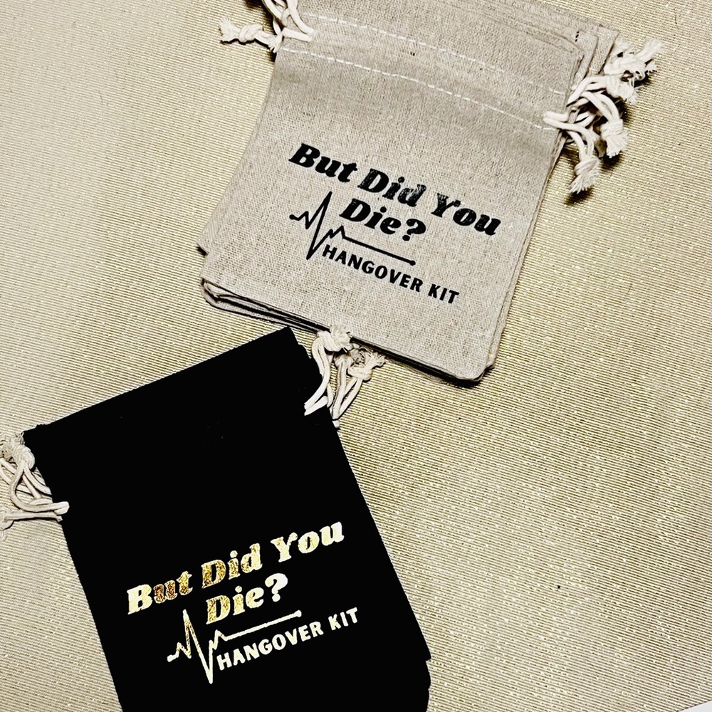 Hangover Kit Pouch - Black Or Beige